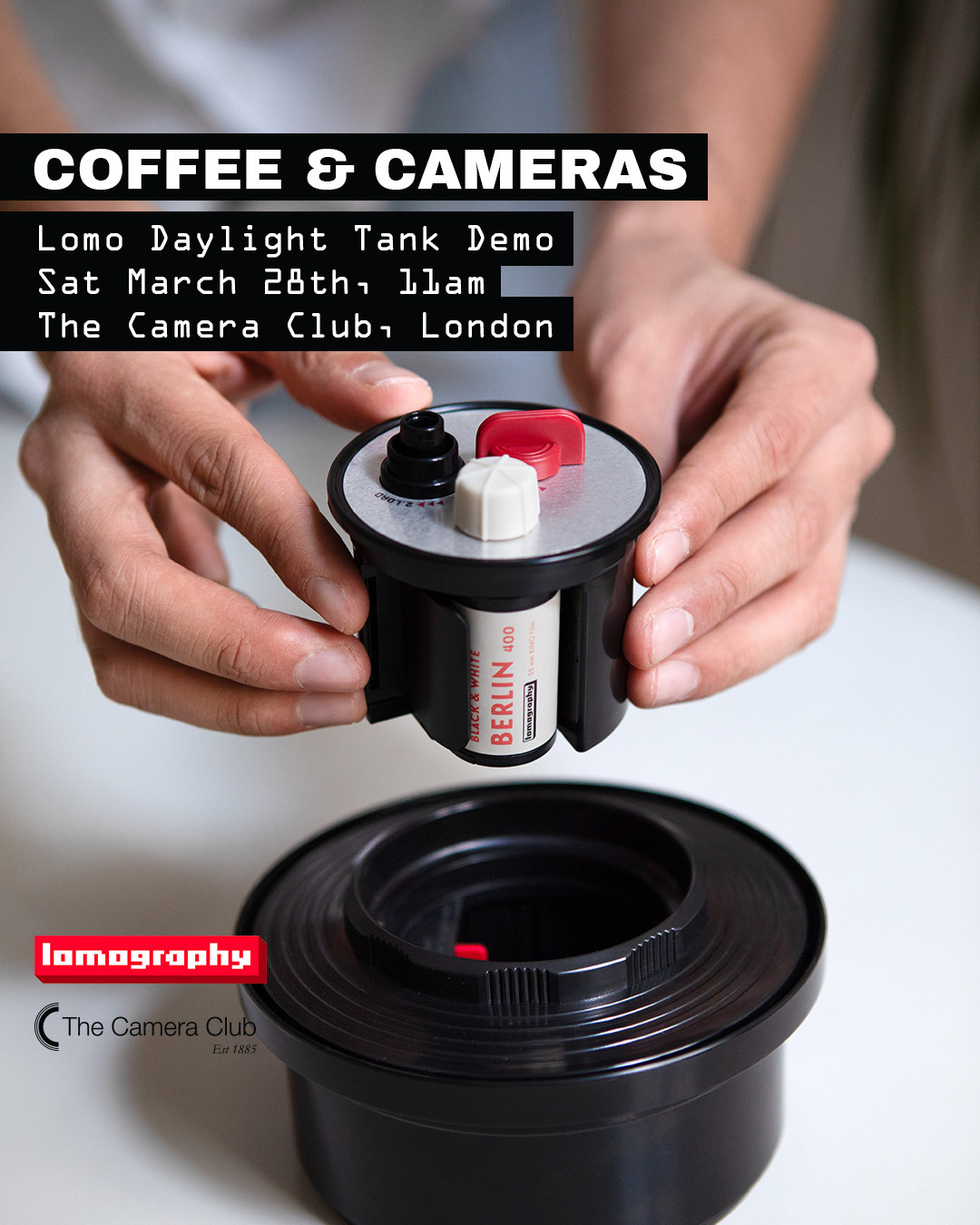 Coffee and Cameras: Lomo Daylight Tank Demo At The Camera Club
